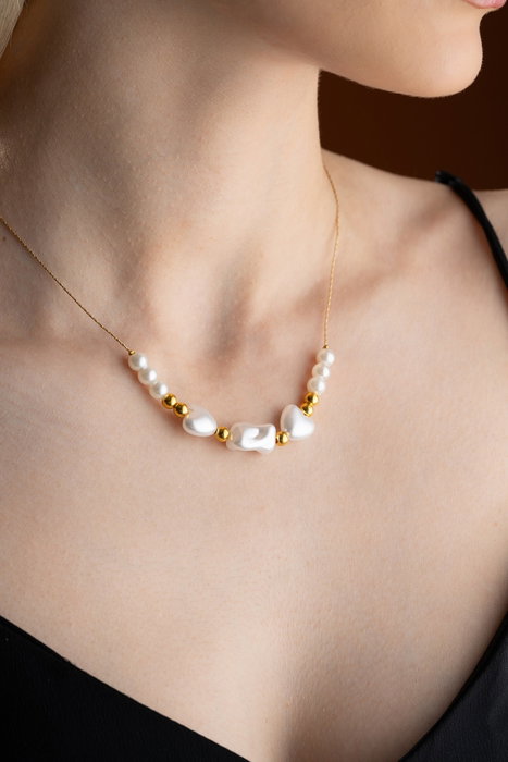 Heliophilia Silver Collar Dorado y Blanco con Colgante de Aleación Heliophilia Silver Collar Dorado y Blanco con Colgante de Aleación